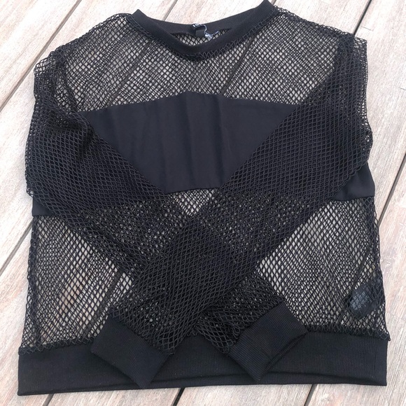 Black Mesh Top - Picture 2 of 7